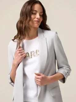 Blazer aperto in tessuto fluido
