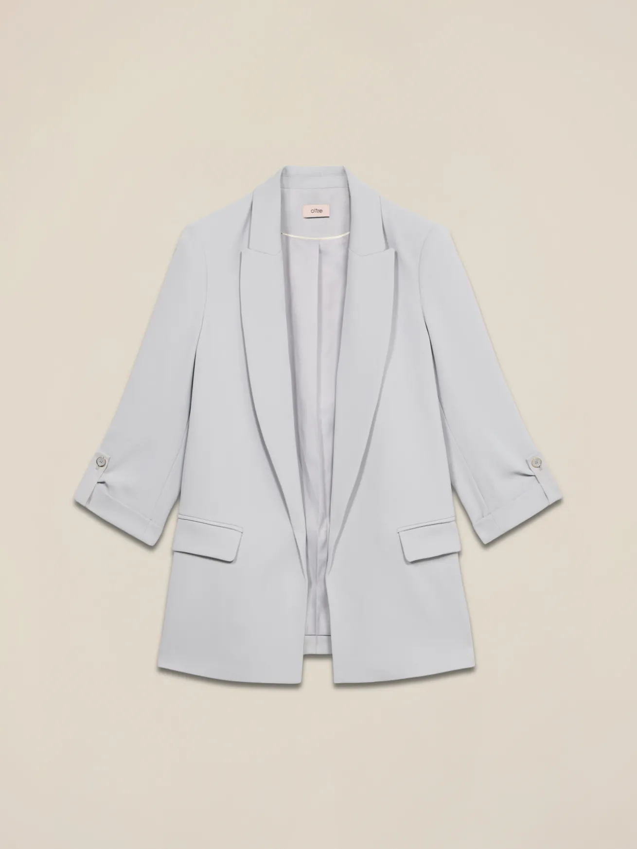 Blazer aperto in tessuto fluido