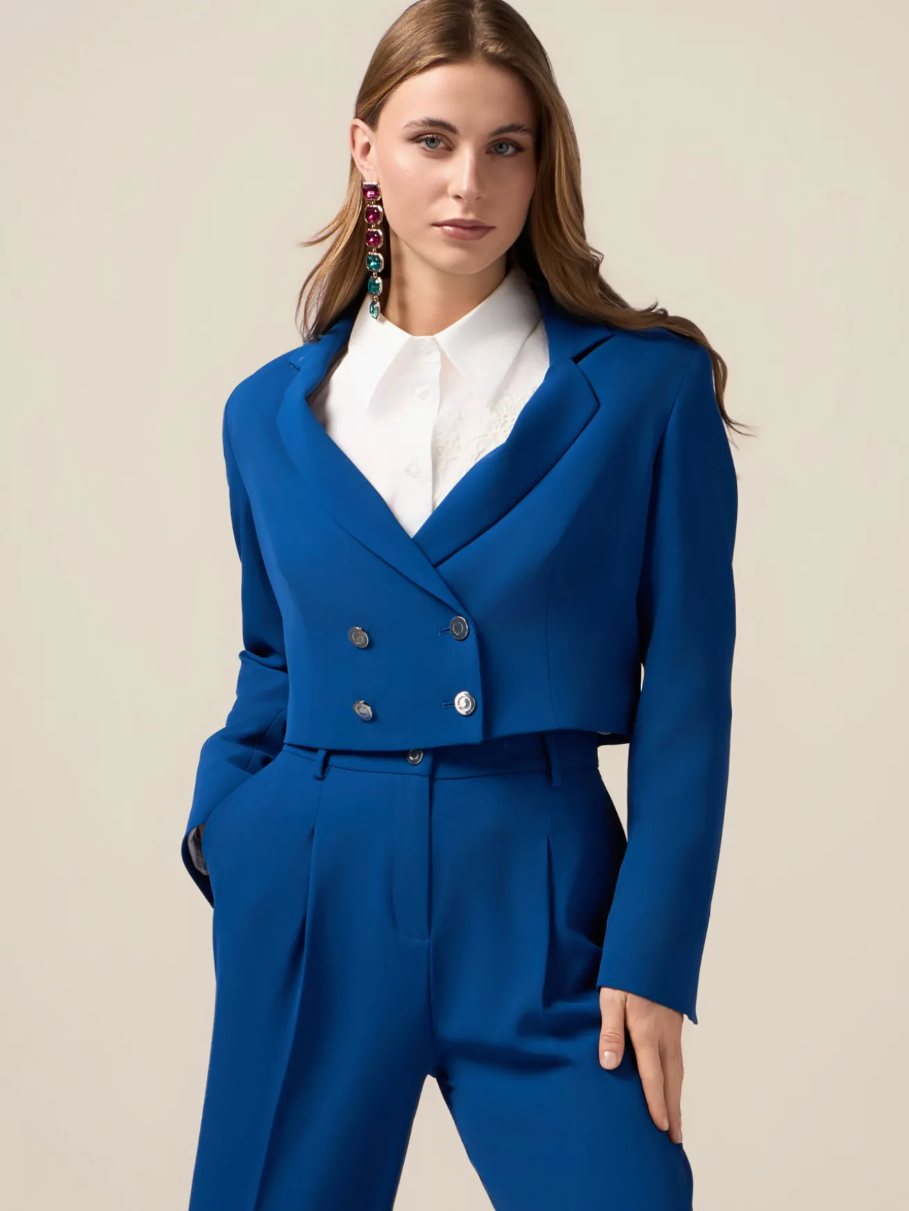 Blazer cropped doppiopetto