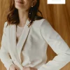 Blazer doppiopetto in tessuto crêpe
