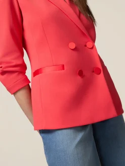 Blazer doppiopetto in tessuto crêpe