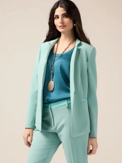 Blazer monopetto con profili a contrasto