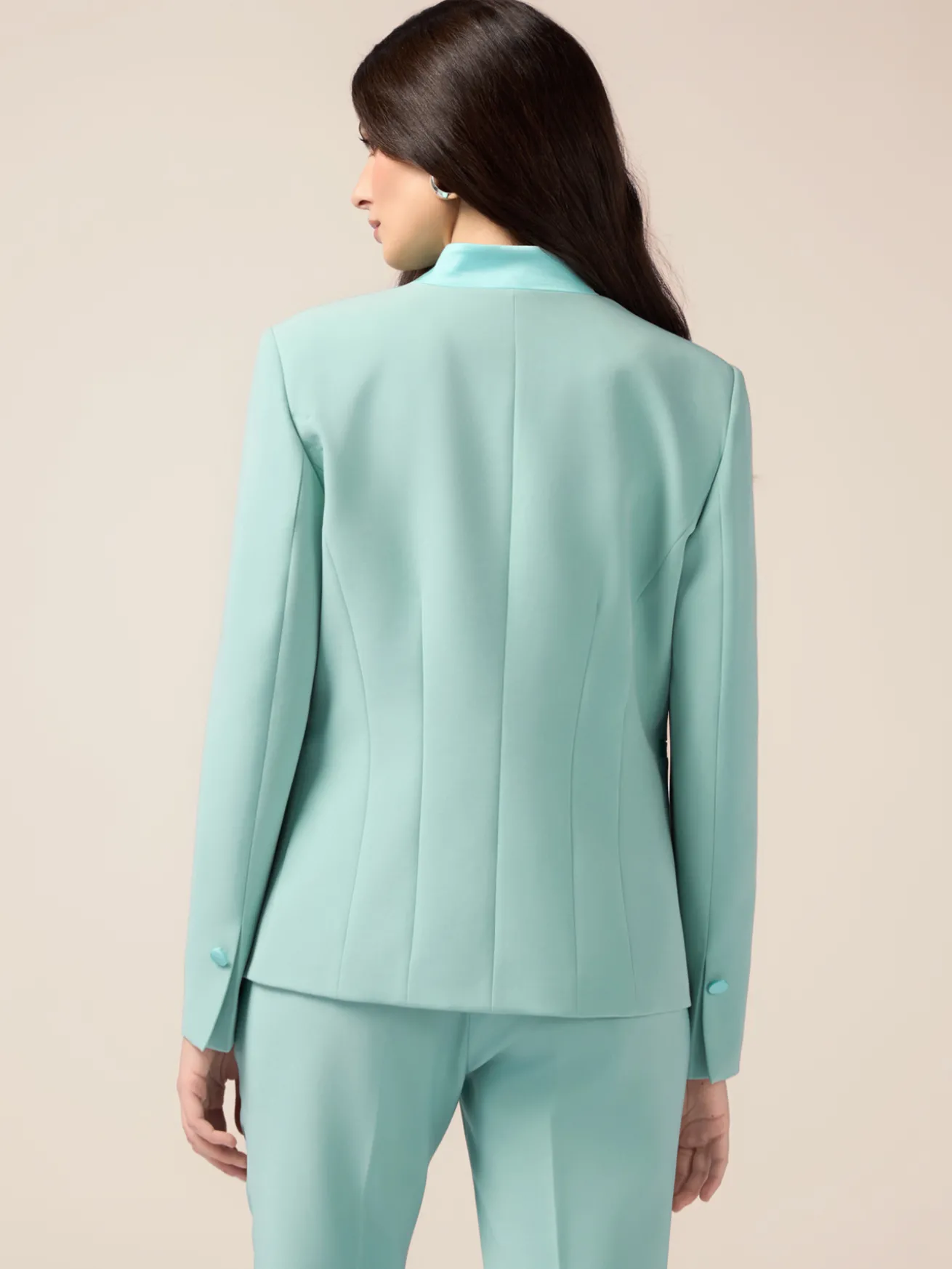 Blazer monopetto con profili a contrasto