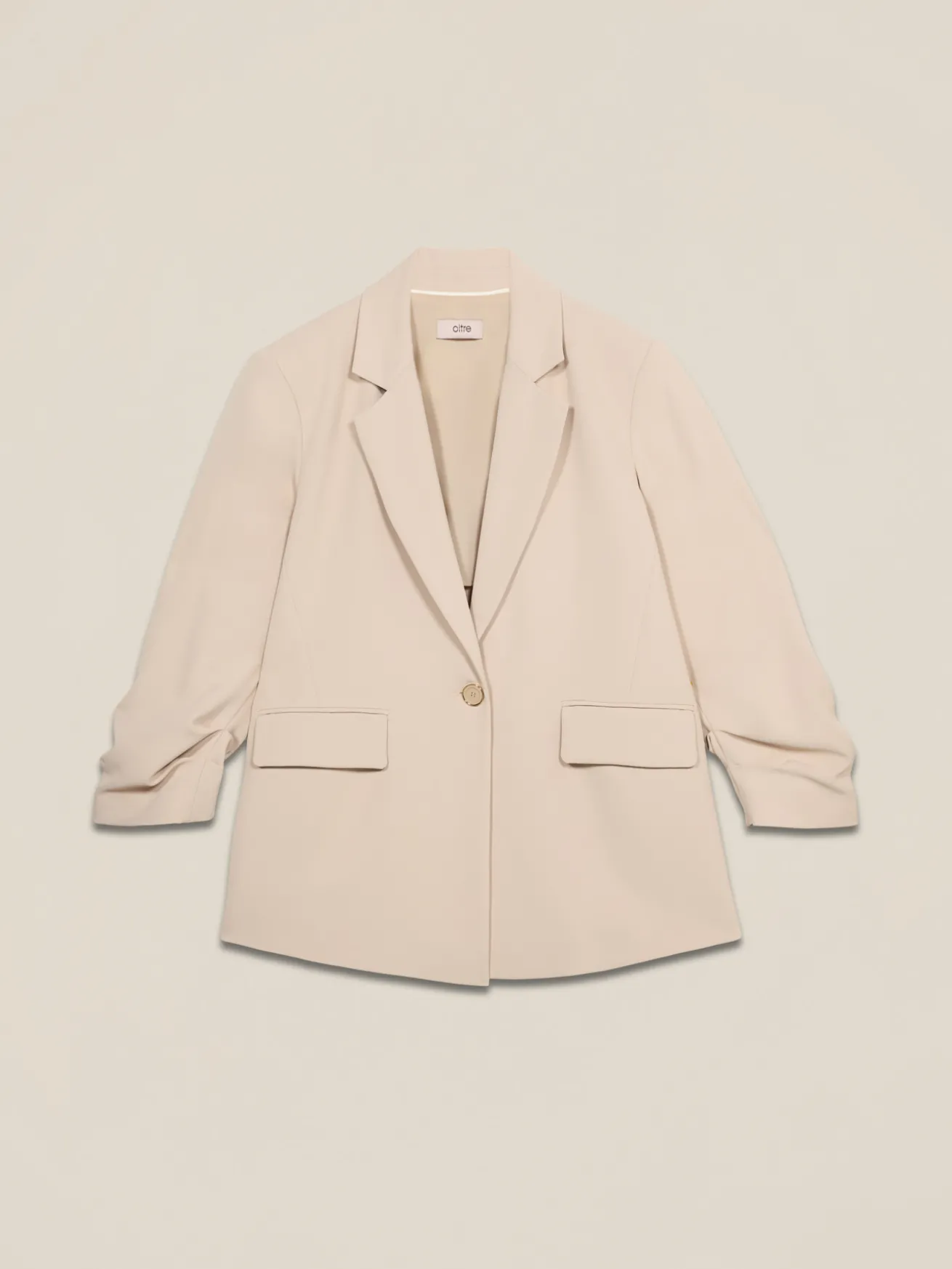Blazer monopetto in tessuto fluido