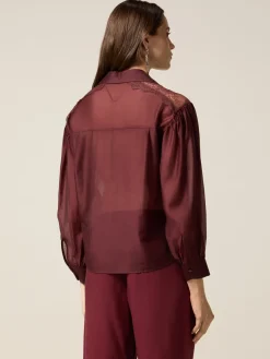 Blusa con inserti in pizzo