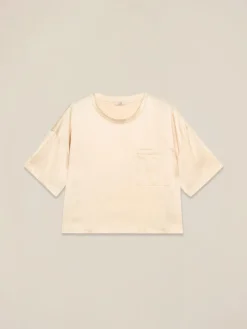 Blusa in raso con taschino