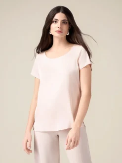 Blusa in raso misto viscosa