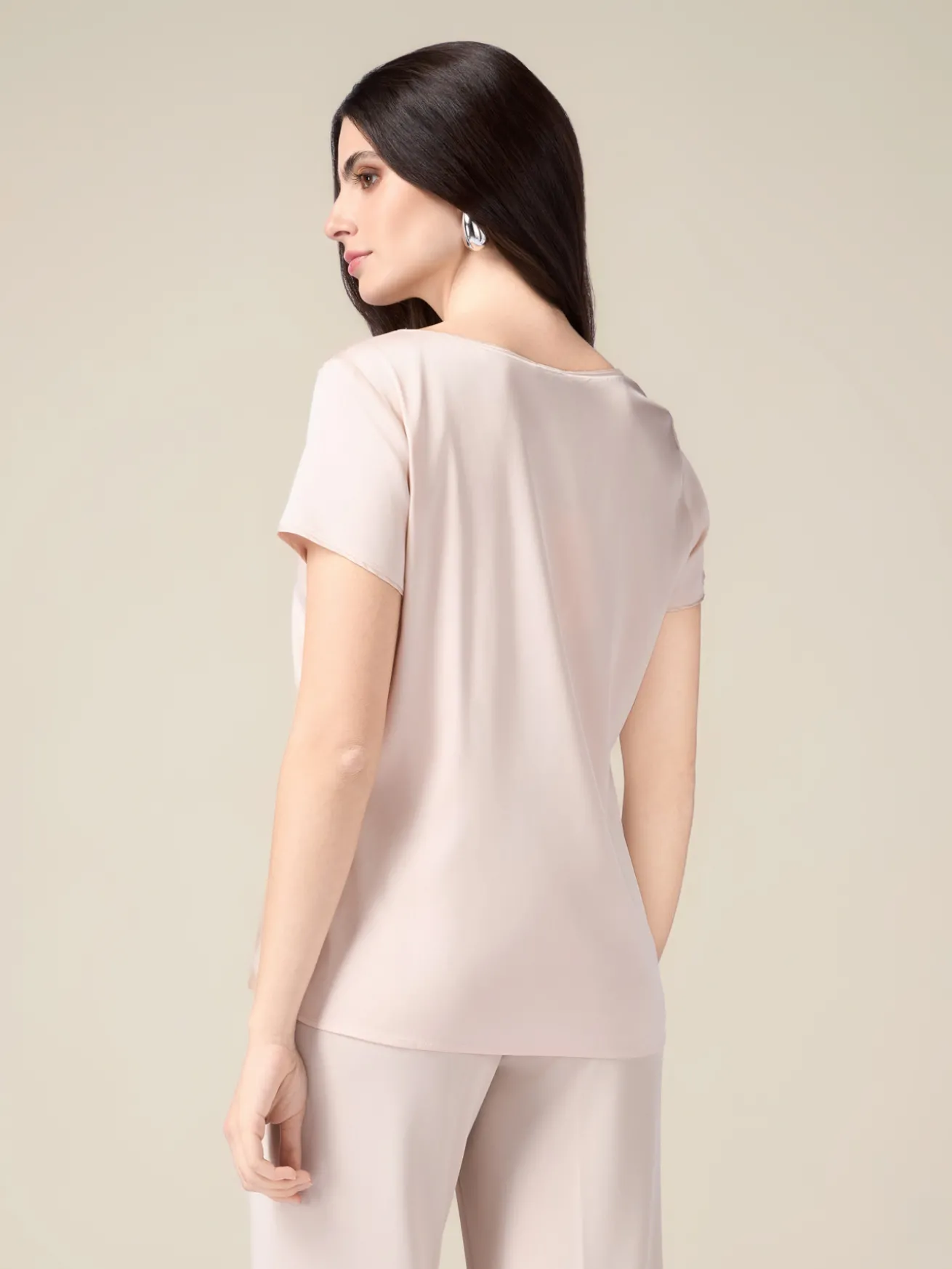 Blusa in raso misto viscosa