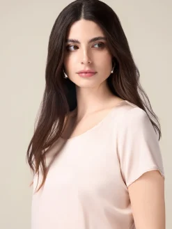 Blusa in raso misto viscosa