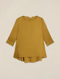 Blusa over misto cotone