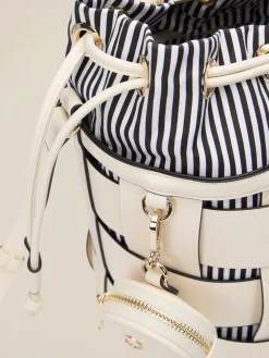 Borsa a secchiello con intreccio