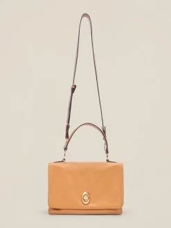 Borsa satchel in vera pelle