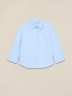 Camicia boxy maniche a tre quarti