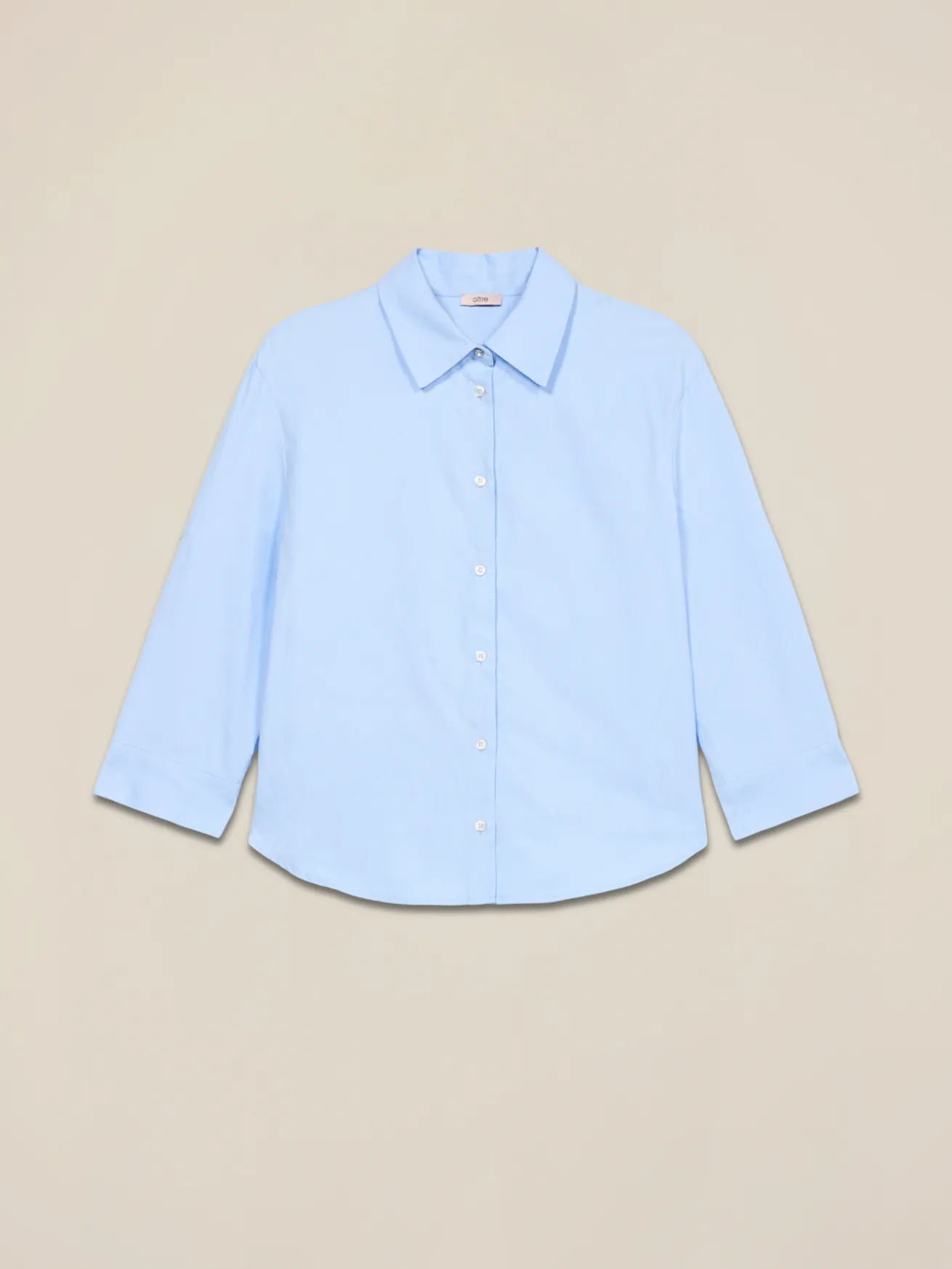 Camicia boxy maniche a tre quarti