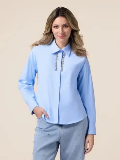 Camicia con ricamo gioiello