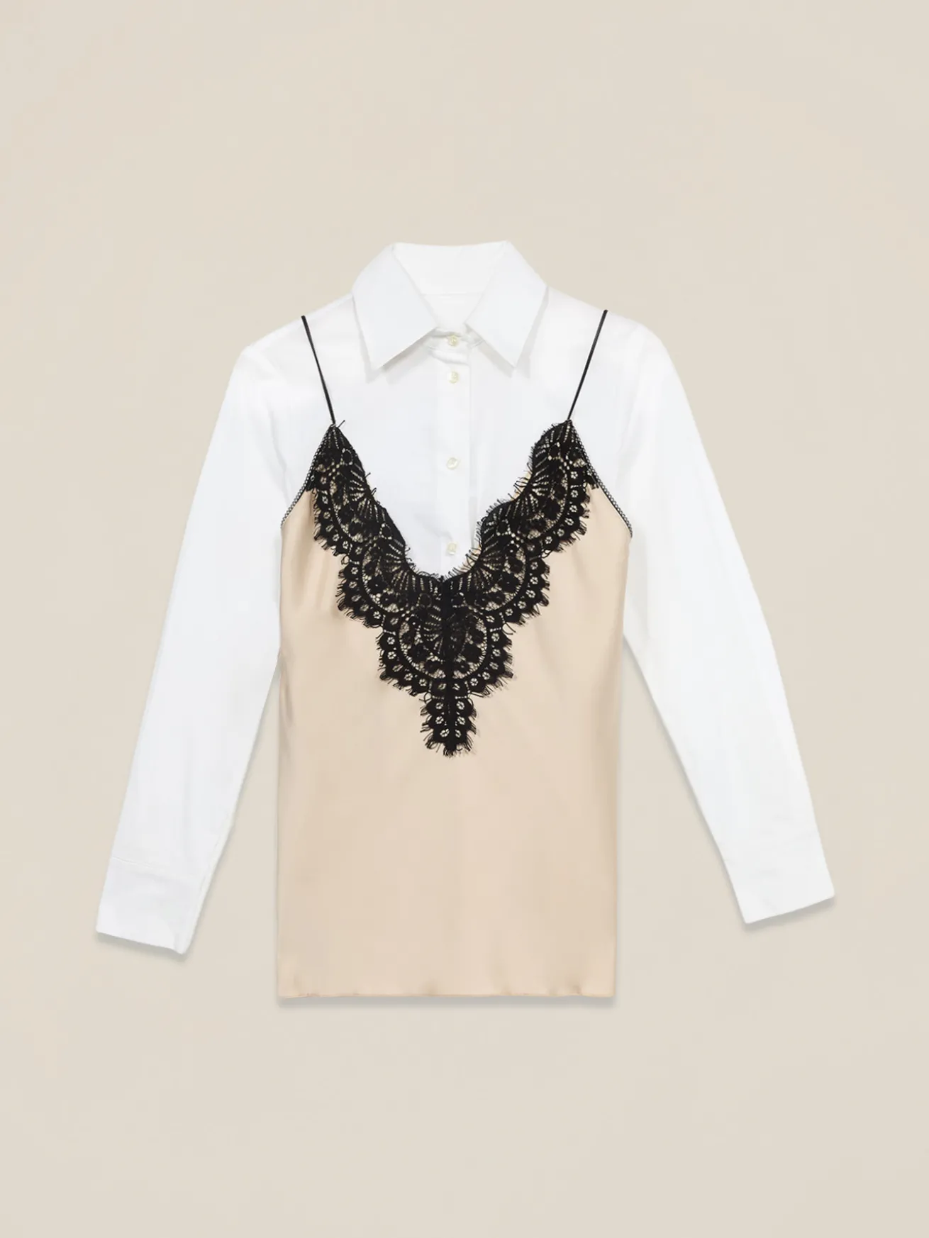 Camicia con top sovrapposto