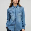 Camicia in denim con ricami