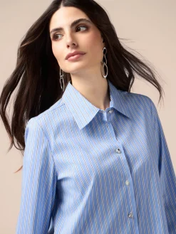 Camicia in popeline a righe