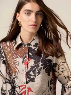 Camicia in raso fantasia