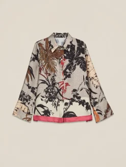Camicia in raso fantasia