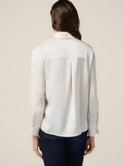 Camicia in raso tinta unita