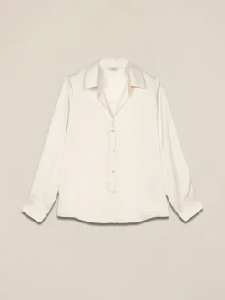 Camicia in raso tinta unita
