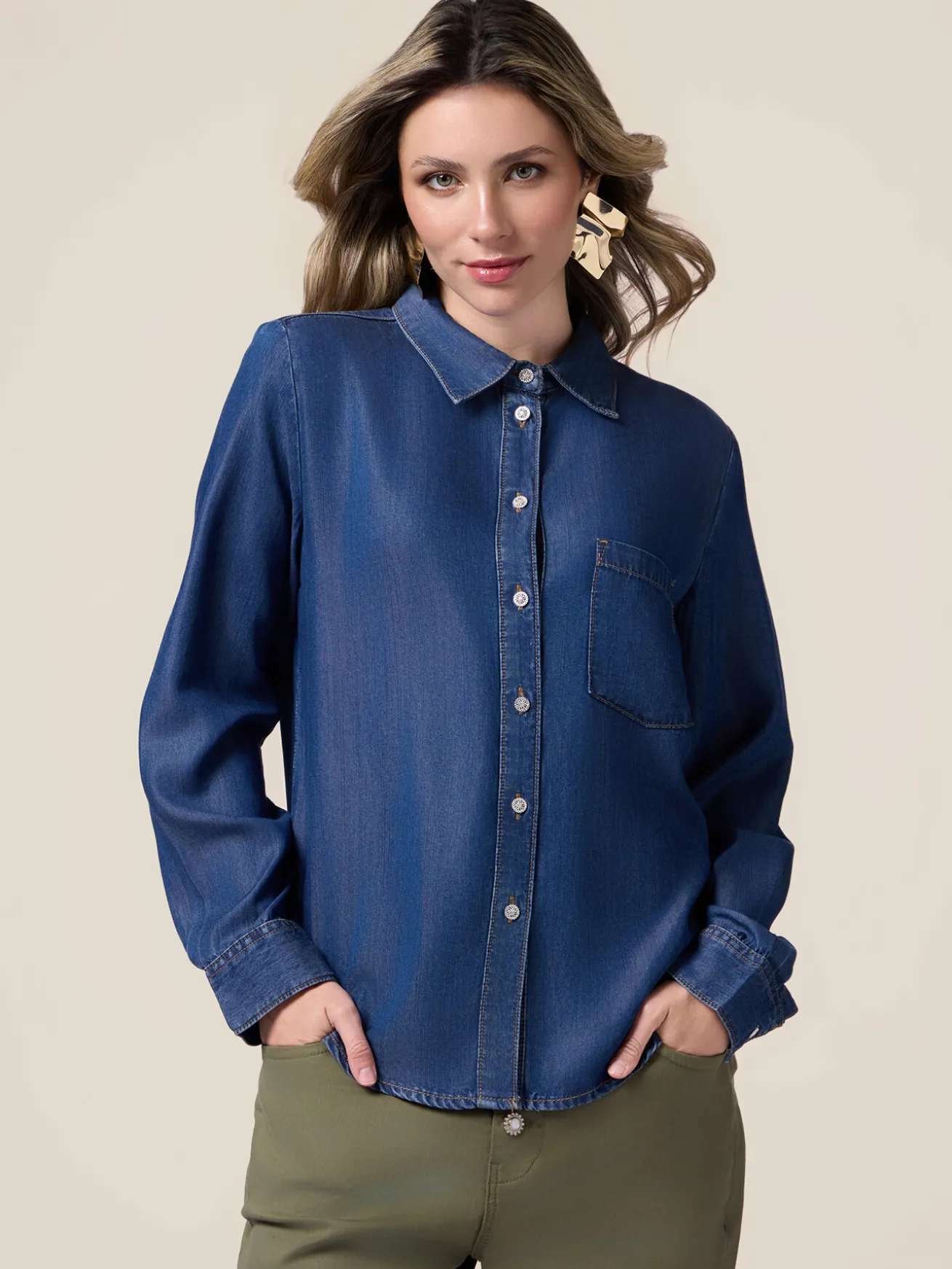 Camicia in tencel