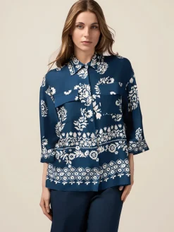 Camicia in viscosa fantasia