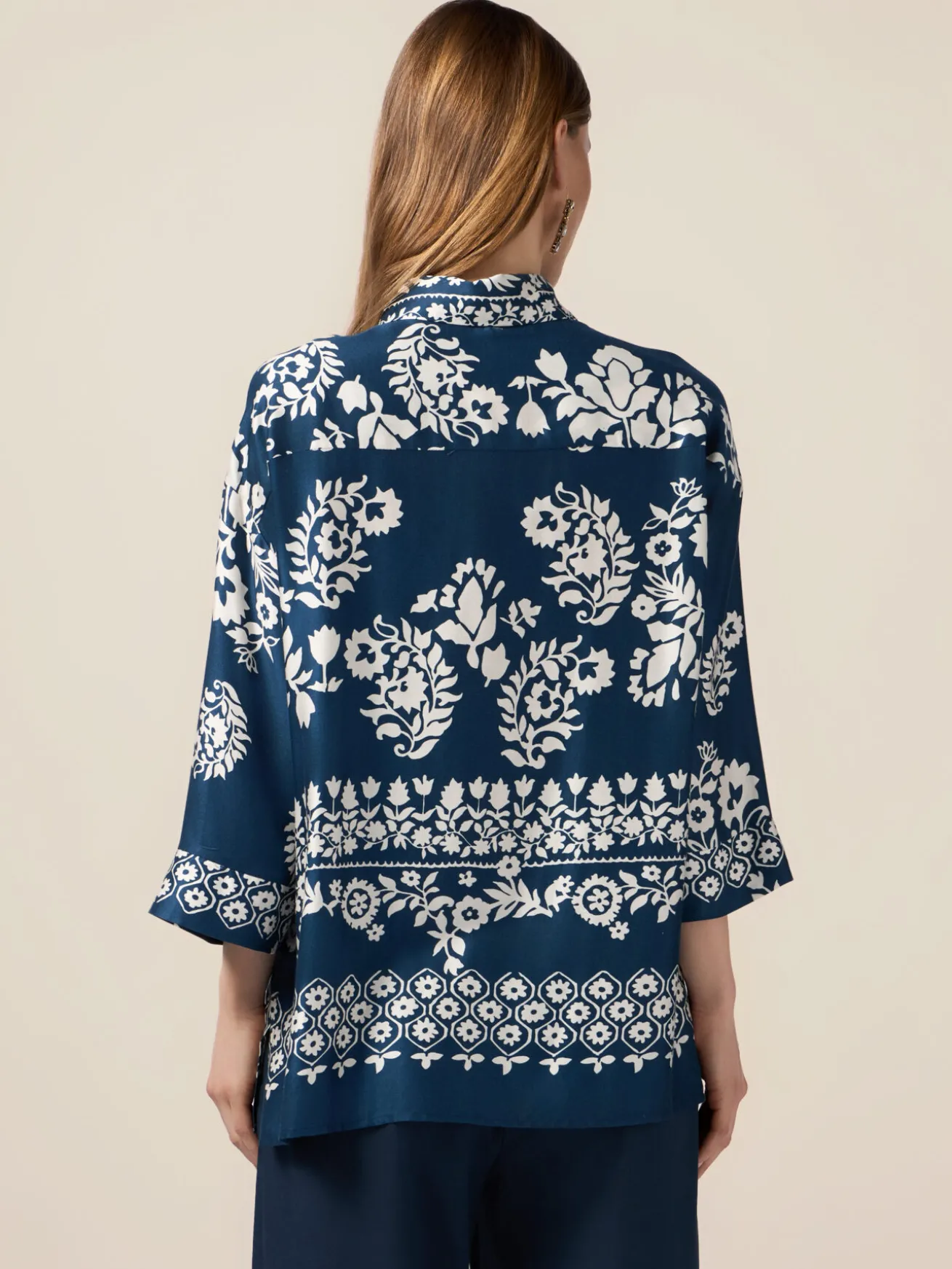 Camicia in viscosa fantasia