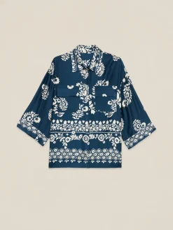 Camicia in viscosa fantasia