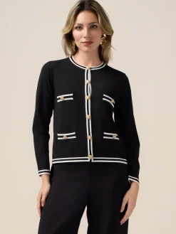 Cardigan ad effetto giacca