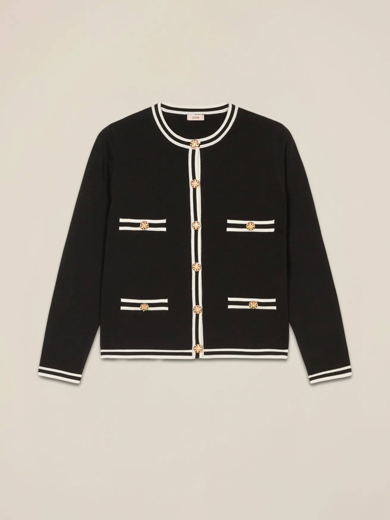 Cardigan ad effetto giacca