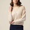 Cardigan con ricamo in paillettes
