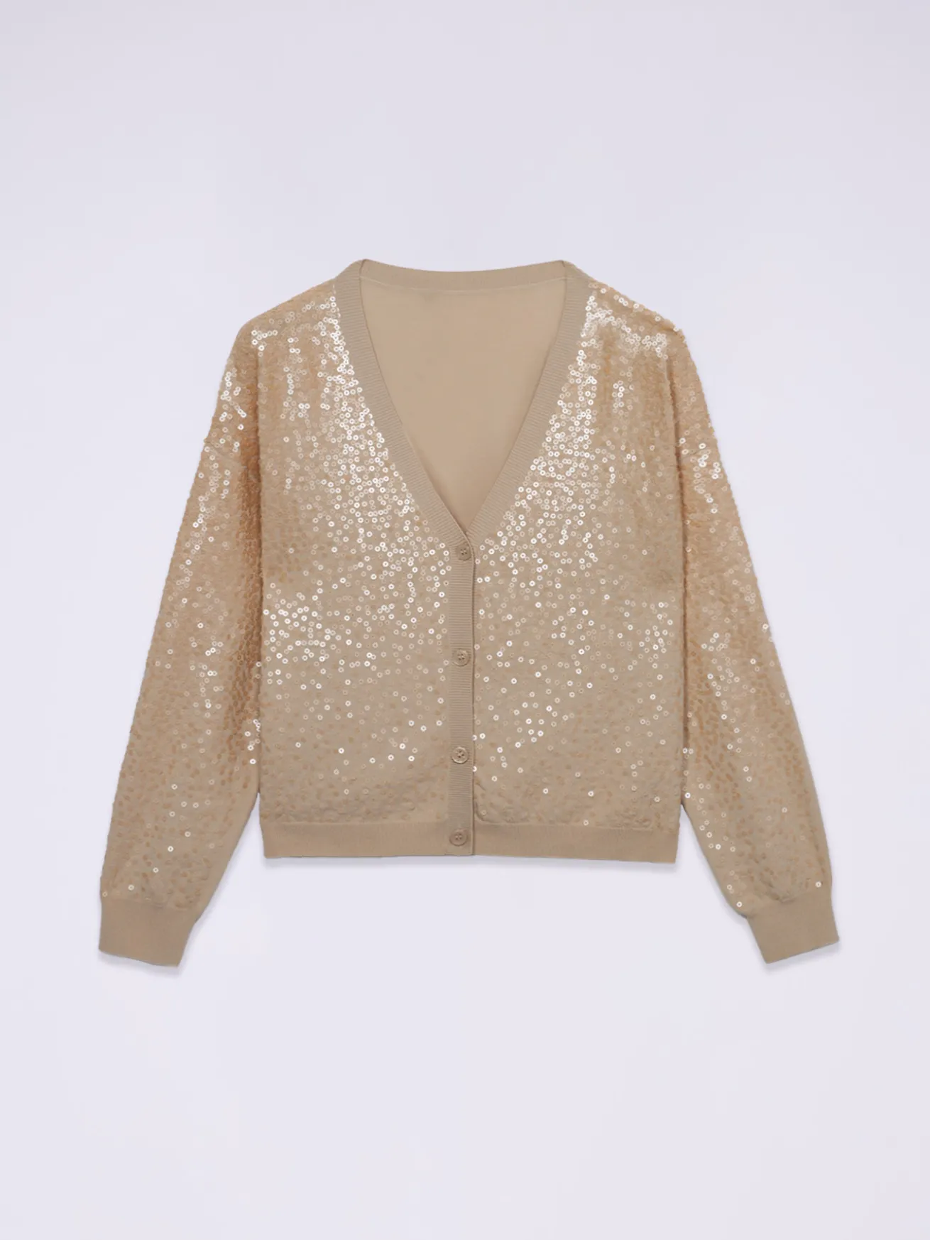 Cardigan con ricamo in paillettes