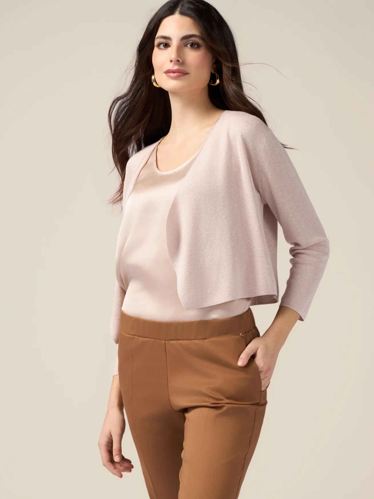 Cardigan corto lurex
