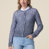 Cardigan in maglia traforata