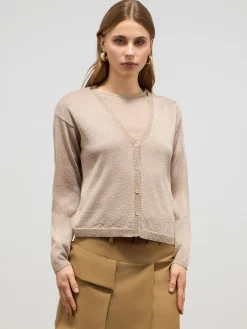 Cardigan lurex misto viscosa