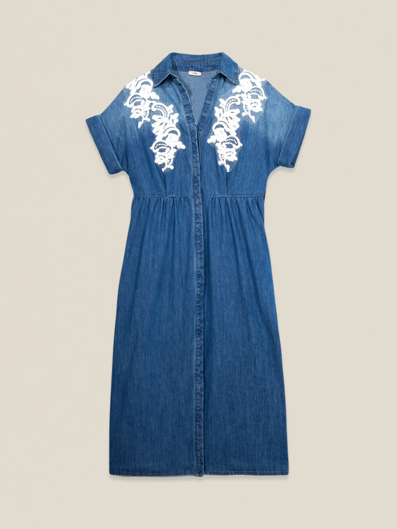Chemisier in denim con ricami