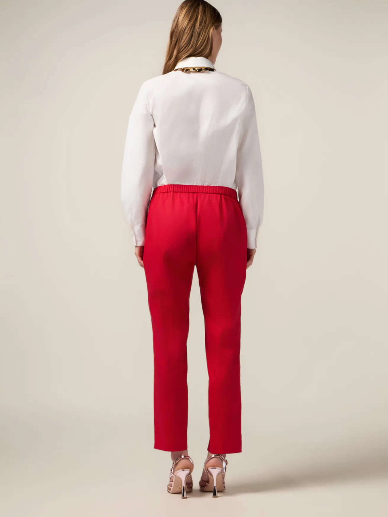 Chinos in raso di cotone