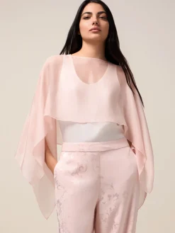 Coprispalle in chiffon misto seta