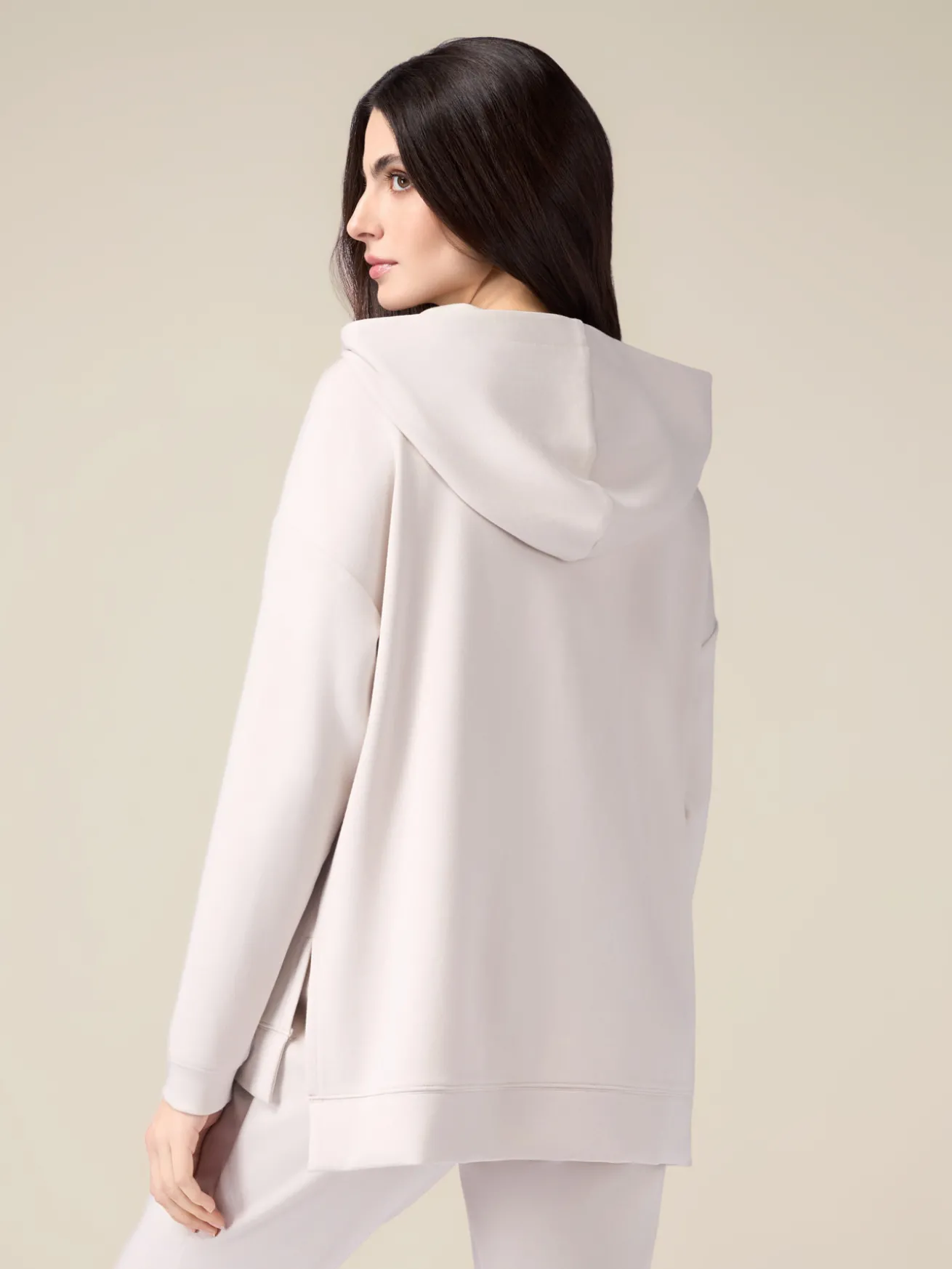 Felpa soft touch con cappuccio
