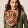 Foulard in cotone/seta fantasia