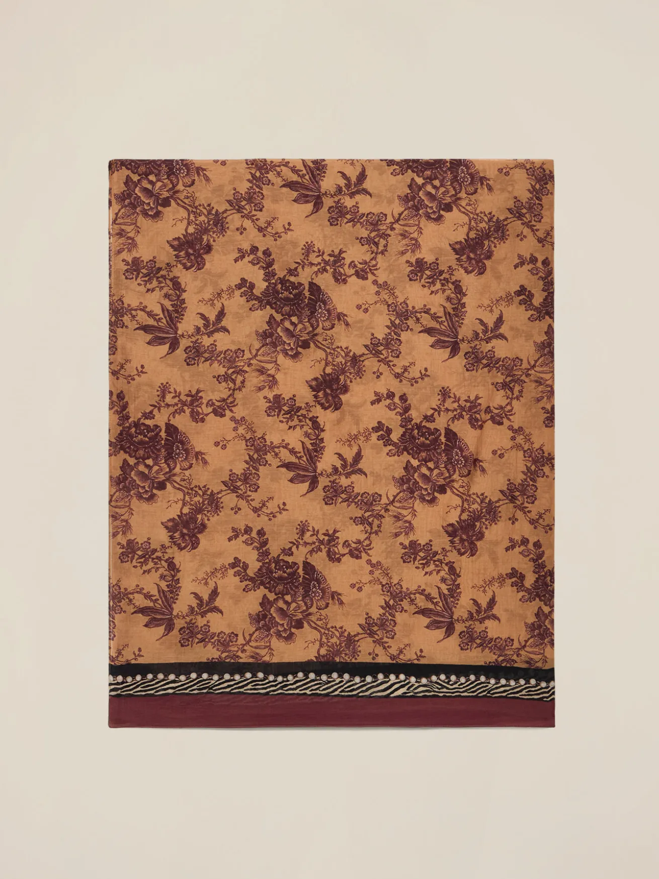 Foulard in cotone/seta fantasia