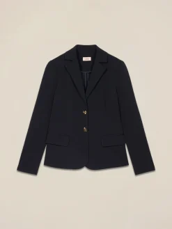 Giacca blazer in tessuto scuba crêpe