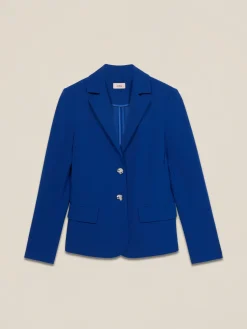 Giacca blazer in tessuto scuba crêpe