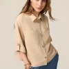 Giacca boxy misto lino