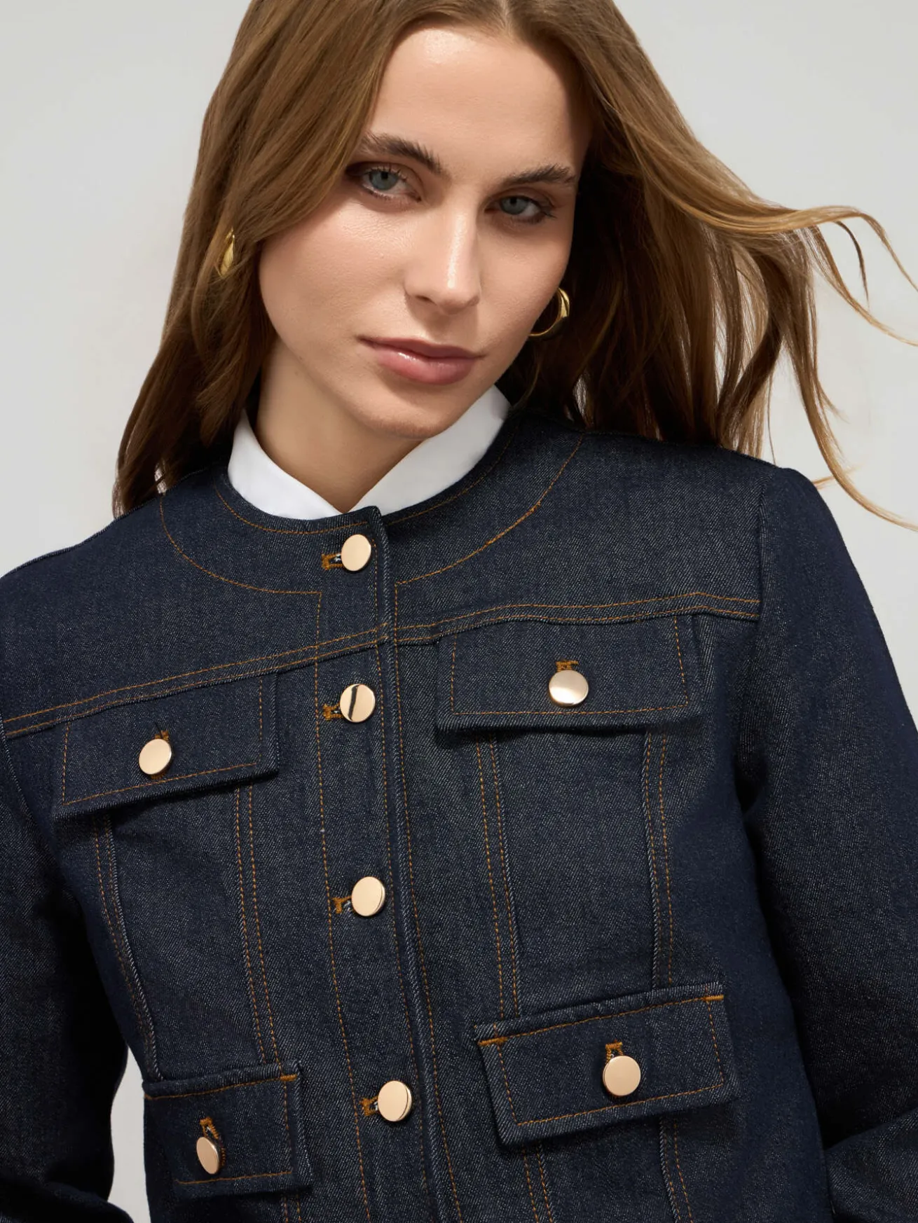Giacca corta in denim