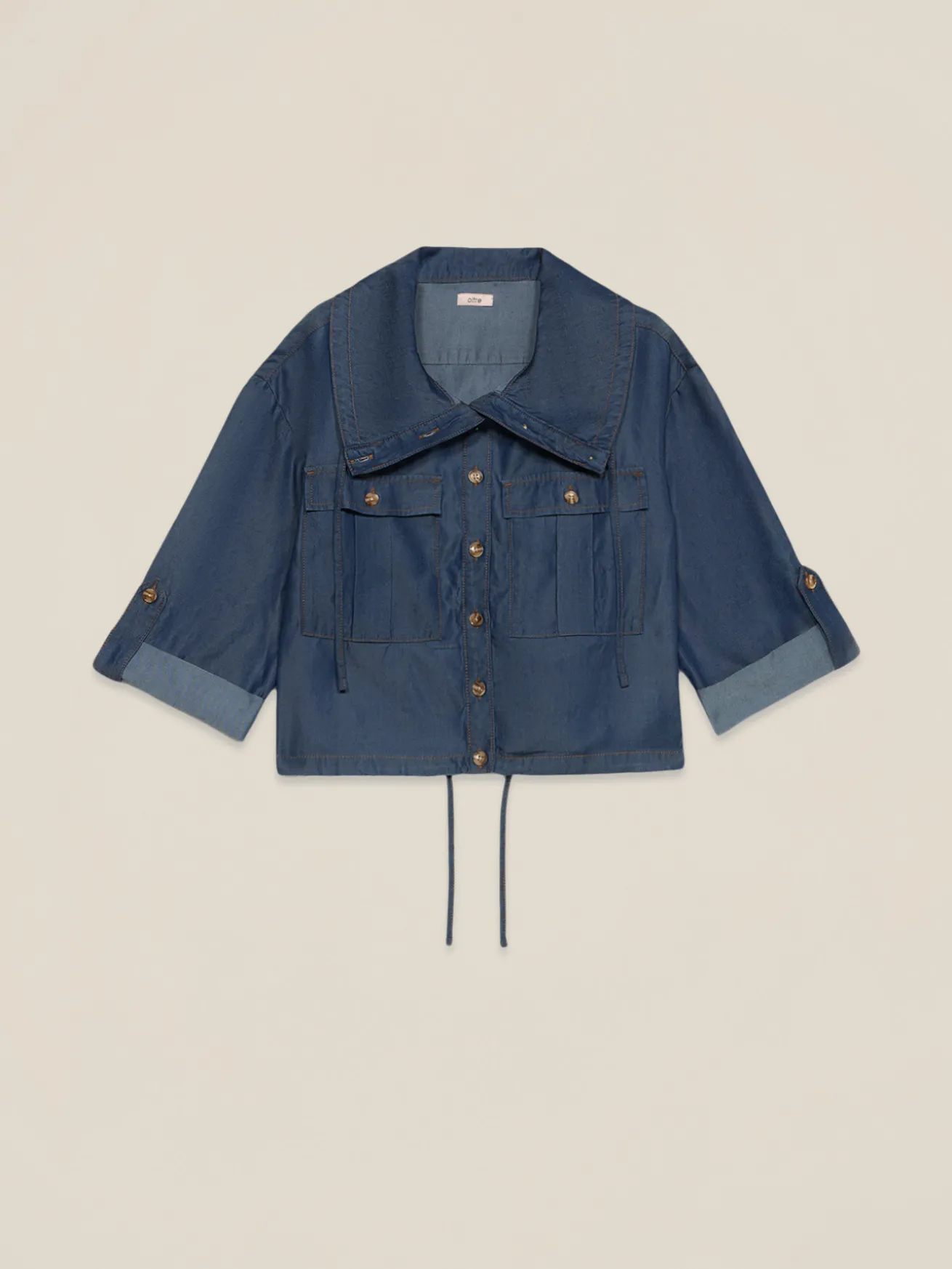 Giacca destrutturata boxy in tencel