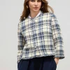 Giacca in tweed con frange