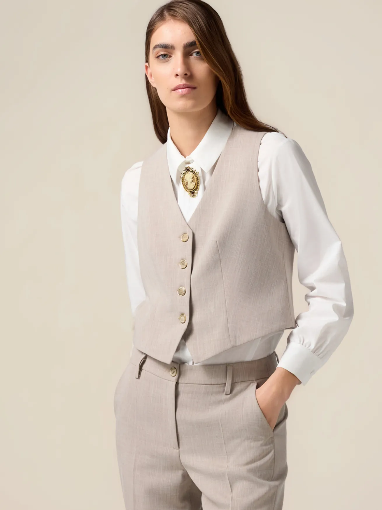 Gilet corto misto viscosa